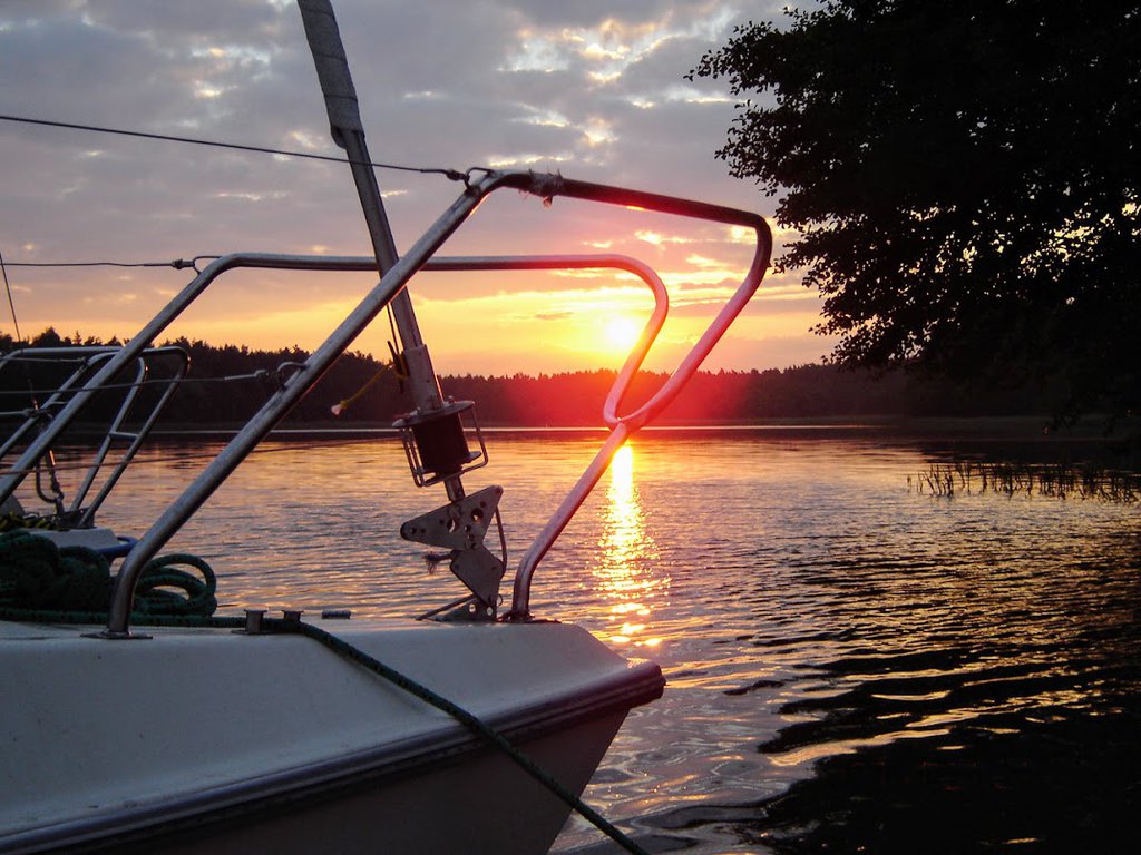 Sunset in Mazury Lake District, Poland